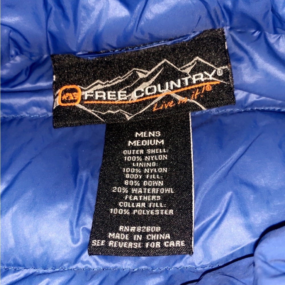 Free country no sleeve puffer jacket - crew neck